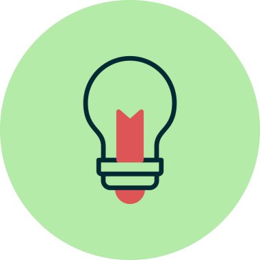 fikir vektör çizimi, ampul işareti