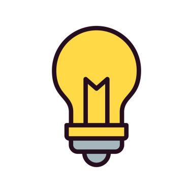 fikir vektör çizimi, ampul işareti