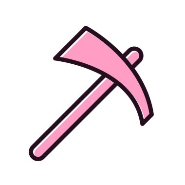 Bir tırpan simgesinin vektör illüstrasyonu