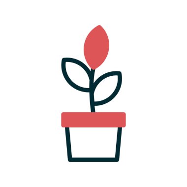 bitki simgesi beyaz arkaplanda izole edildi. vektör illüstrasyonu