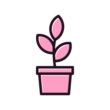 bitki simgesi beyaz arkaplanda izole edildi. vektör illüstrasyonu