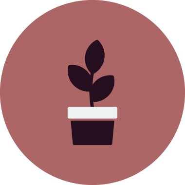 bitki simgesi beyaz arkaplanda izole edildi. vektör illüstrasyonu