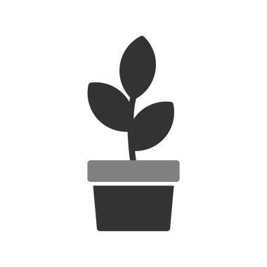 bitki simgesi beyaz arkaplanda izole edildi. vektör illüstrasyonu