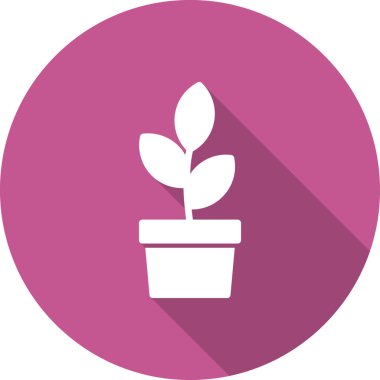 bitki simgesi beyaz arkaplanda izole edildi. vektör illüstrasyonu