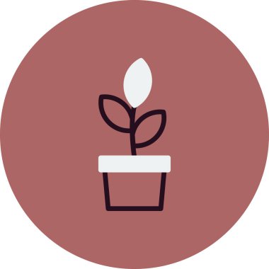 bitki simgesi beyaz arkaplanda izole edildi. vektör illüstrasyonu