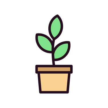 bitki simgesi beyaz arkaplanda izole edildi. vektör illüstrasyonu