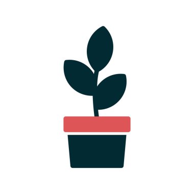 bitki simgesi beyaz arkaplanda izole edildi. vektör illüstrasyonu