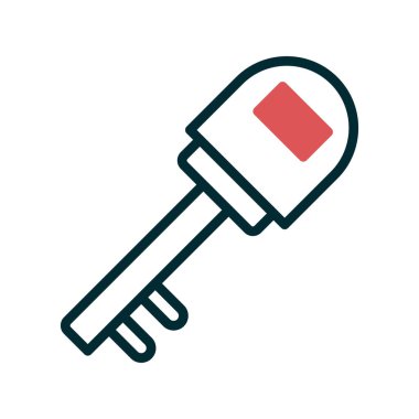 Anahtar simgesi vektör illüstrasyonu