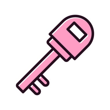 Anahtar simgesi vektör illüstrasyonu