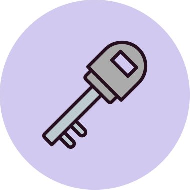 Anahtar simgesi vektör illüstrasyonu