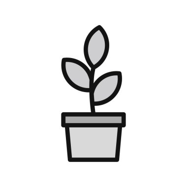 bitki simgesi beyaz arkaplanda izole edildi. vektör illüstrasyonu