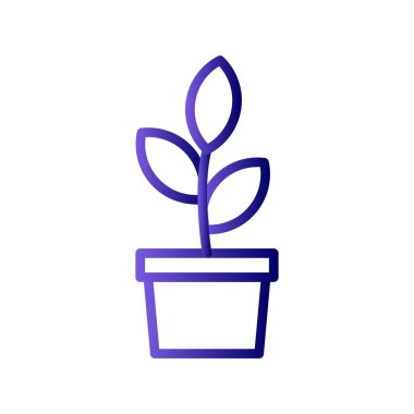 bitki simgesi beyaz arkaplanda izole edildi. vektör illüstrasyonu