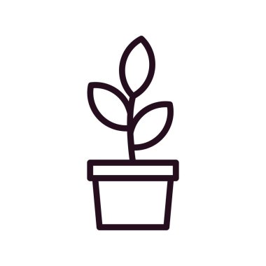 bitki simgesi beyaz arkaplanda izole edildi. vektör illüstrasyonu