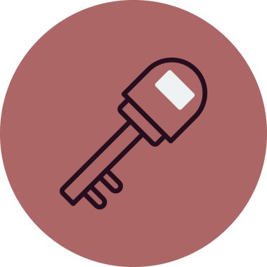 Anahtar simgesi vektör illüstrasyonu