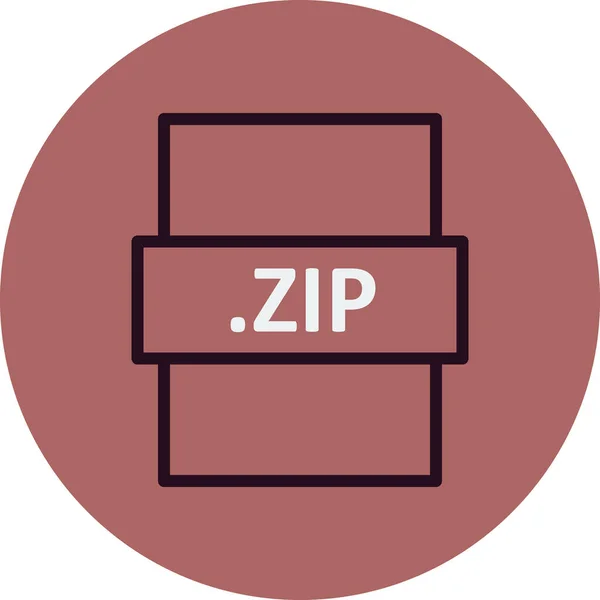Zip Diseño Icono Formato Archivo Ilustración Vectorial Eps10 Gráfico — Vector de stock