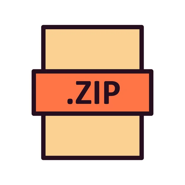 Zip Diseño Icono Formato Archivo Ilustración Vectorial Eps10 Gráfico — Vector de stock