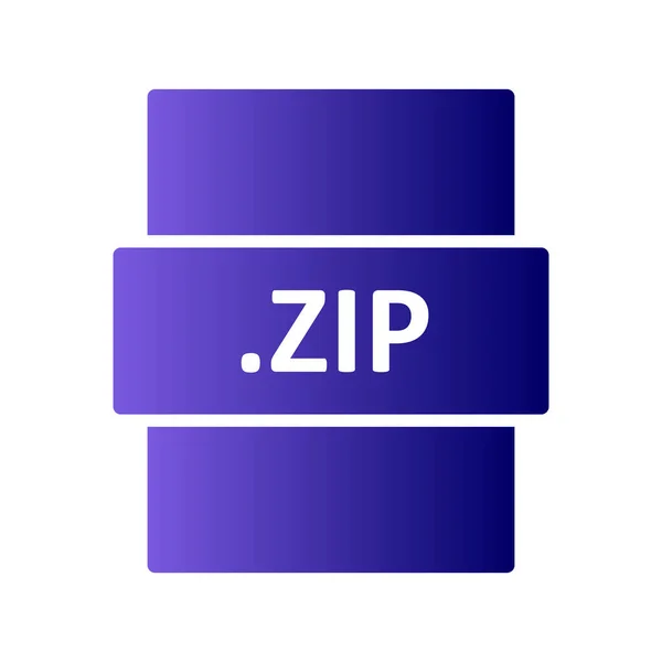Zipファイル形式のアイコンデザインベクトルイラストEps10グラフィック — ストックベクタ