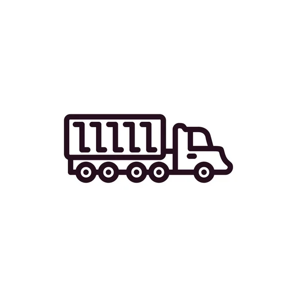 Truck Modern Icon Vector Illustration — Stok Vektör