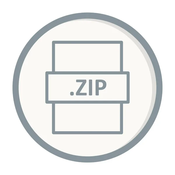 Zip File Format Icon Design Vector Illustration Eps10 Graphic — Stock Vector