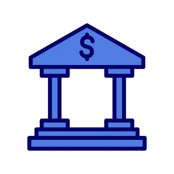 Банківський Будівельний Значок Векторний Дизайн Ілюстрації — стоковий вектор