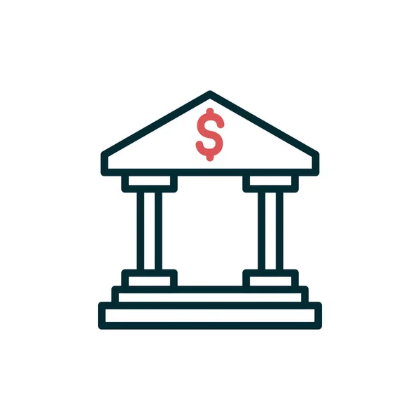 Bank Building Icon Vector Illustration Design — Stock Vector