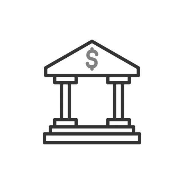 Банківський Будівельний Значок Векторний Дизайн Ілюстрації — стоковий вектор
