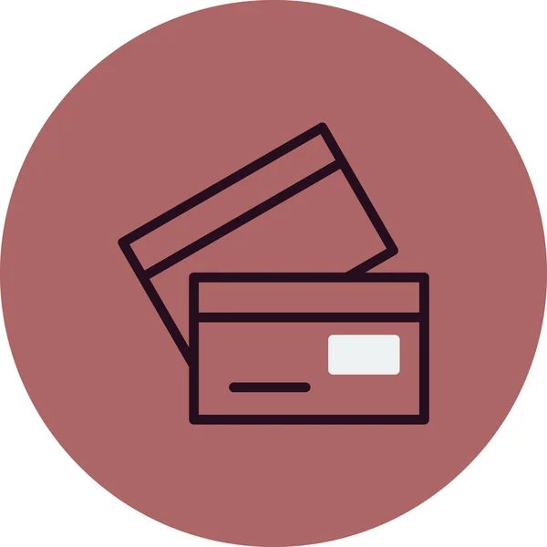 Icono Tarjeta Crédito Ilustración Vectorial — Vector de stock