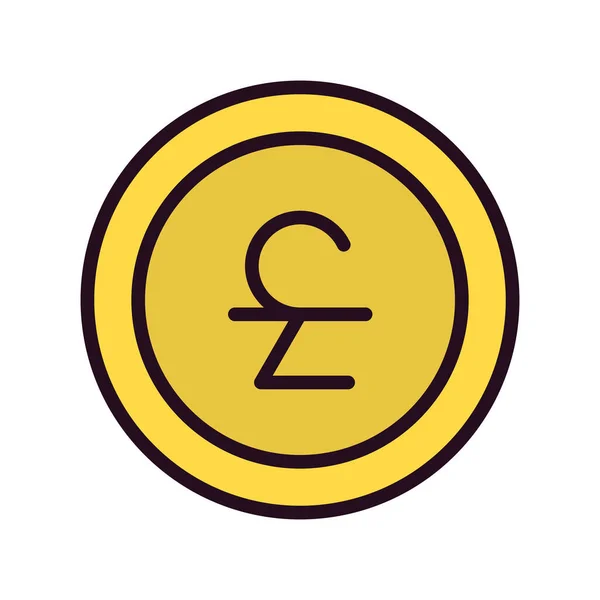 Euro Pièce Signe Vecteur — Image vectorielle