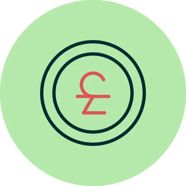 Euro Coin Sign Vector — Vetor de Stock