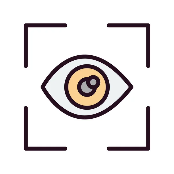 Ícone Vetor Scanner Ocular — Vetor de Stock
