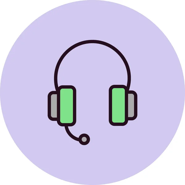 Headphones Modern Vector Icon — 스톡 벡터