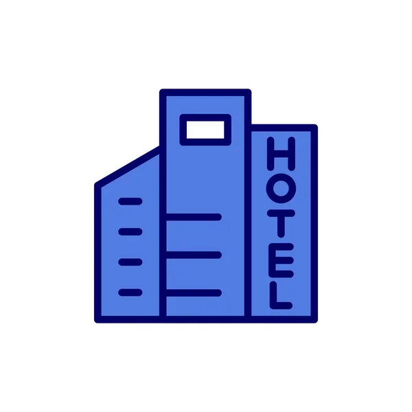 Icono Del Hotel Vector Ilustración — Archivo Imágenes Vectoriales