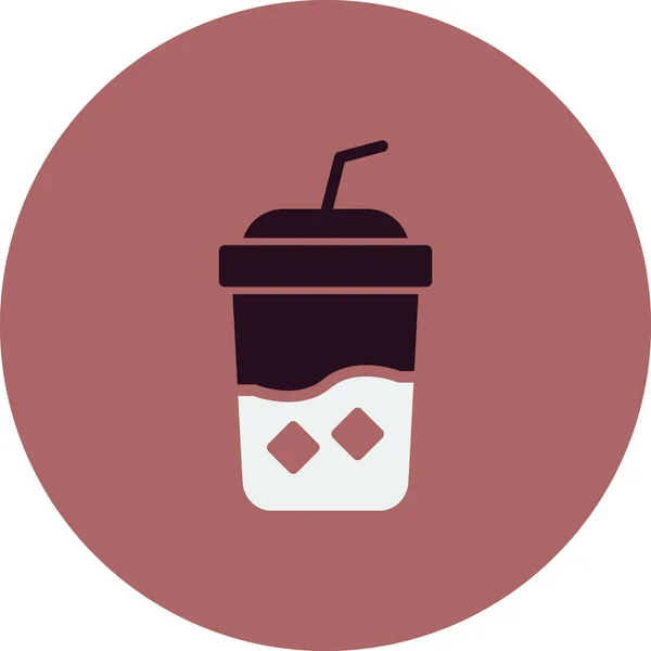 Vector Illustration Iced Coffee Icon — стоковый вектор