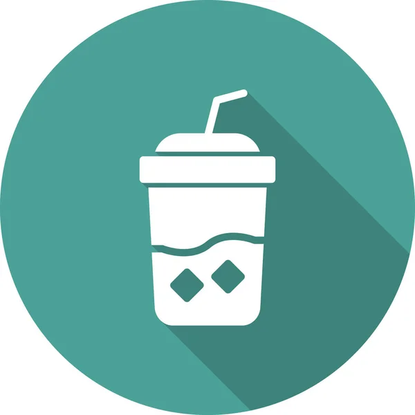 Vector Illustration Iced Coffee Icon — Stok Vektör