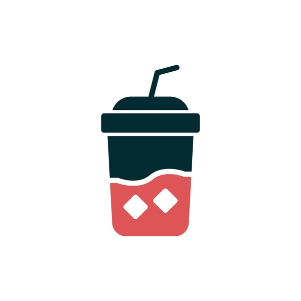 Vector Illustration Iced Coffee Icon — Stock vektor