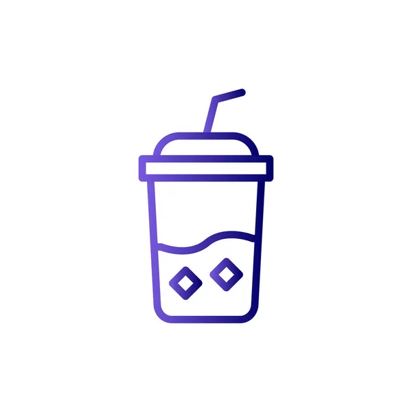 Vector Illustration Iced Coffee Icon — Stockvektor
