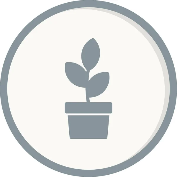 Icono Planta Aislado Sobre Fondo Blanco Ilustración Vectorial — Vector de stock