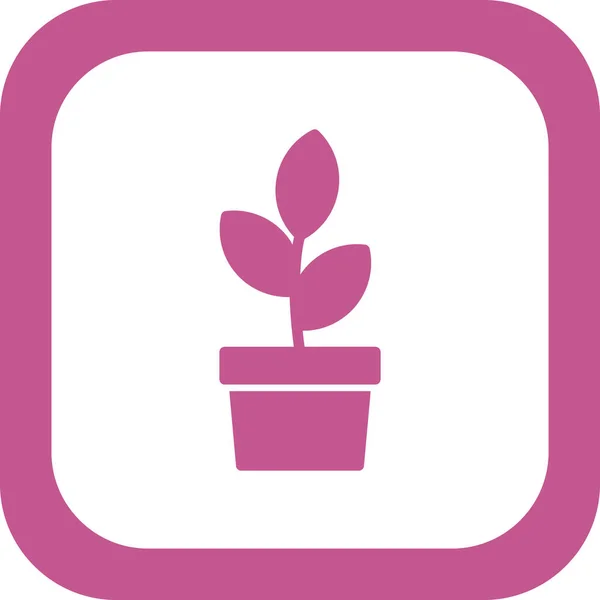 Plant Icon Isolated White Background Vector Illustration — ストックベクタ