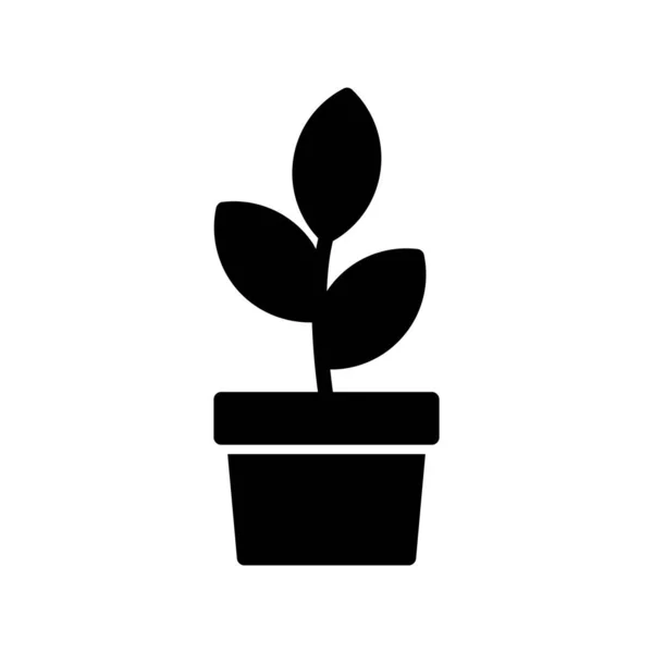 Plant Icon Isolated White Background Vector Illustration — Stok Vektör