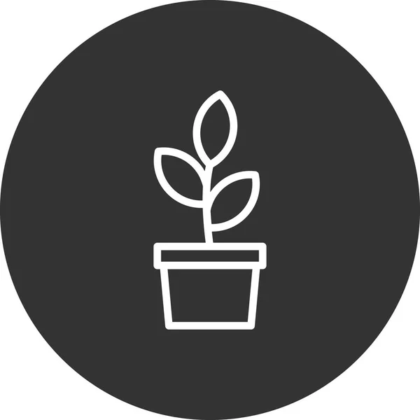 Ikona Rostliny Izolované Bílém Pozadí Vektorová Ilustrace — Stockový vektor