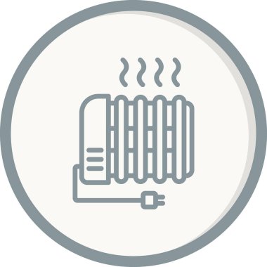 Radyatör ısıtma simgesi, modern vektör illüstrasyon tasarımı