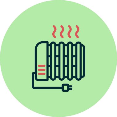 Radyatör ısıtma simgesi, modern vektör illüstrasyon tasarımı