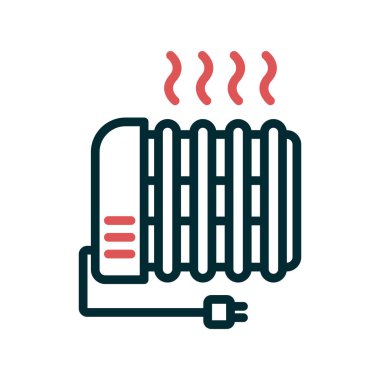 Radyatör ısıtma simgesi, modern vektör illüstrasyon tasarımı