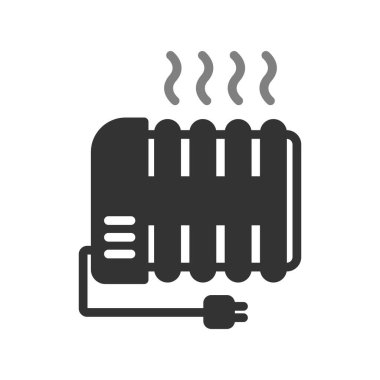 Radyatör ısıtma simgesi, modern vektör illüstrasyon tasarımı