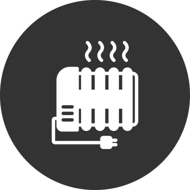 Radyatör ısıtma simgesi, modern vektör illüstrasyon tasarımı