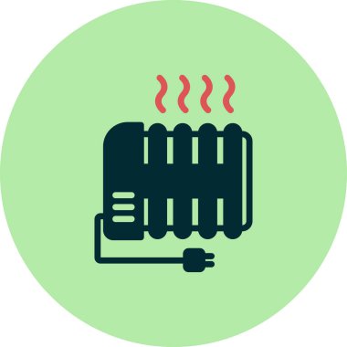 Radyatör ısıtma simgesi, modern vektör illüstrasyon tasarımı