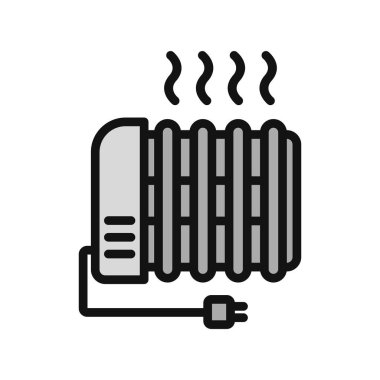 Radyatör ısıtma simgesi, modern vektör illüstrasyon tasarımı