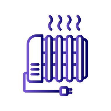 Radyatör ısıtma simgesi, modern vektör illüstrasyon tasarımı