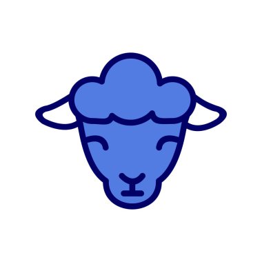 Koyun. Web simgesi vektör illüstrasyonu