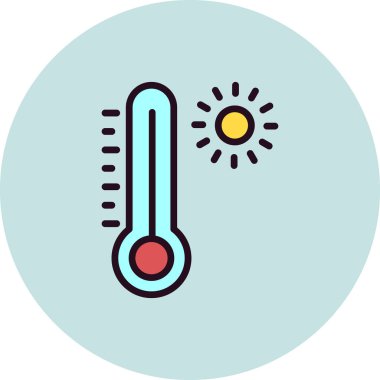 termometre düz biçim vektörü